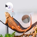 Hängematte für Reptilien – Netz-Hängematte mit Saugnäpfen für Terrarien