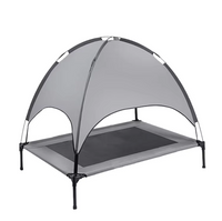 Erhöhtes Hundebett mit Sonnendach – Atmungsaktive Outdoor-Liege Für Hunde