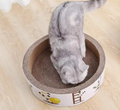 Katzenkratzmatte rund mit Süßem Design – Katzenkratzbrett für Mehr Kratzspaß und Entspannung