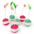Interaktiver Katzenball mit Feder Und Sisal-Seil