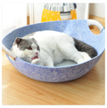 Haustierbett Aus Filz für Katzen – Weiches Komfortables Körbchen mit Griffen