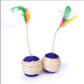 Interaktiver Katzenball mit Feder Und Sisal-Seil