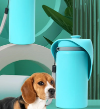 Faltbare Wasserflasche Für Haustiere Mit Integriertem Napf