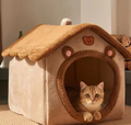 Gemütliches Haustierhaus – Weiches  Wärmendes Katzen- und Hundebett mit Kuscheligem Design