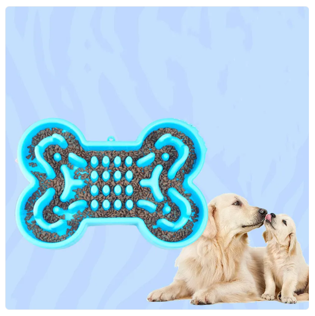 Slow Feed Futternapf für Hunde – Anti-Schling Napf Im Knochen Design