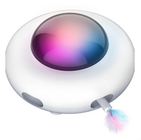 Interaktives Katzenspielzeug mit LED-Lichtern und Schwanzfeder