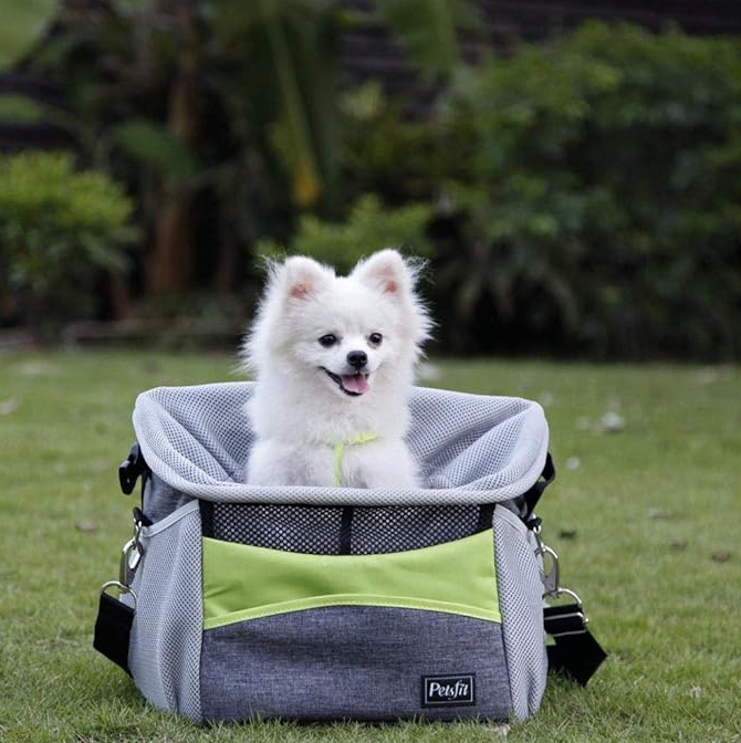 Hundekorb für Fahrrad mit Befestigung und Sicherheitsgurt