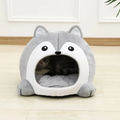 Katzenhöhle Husky – Kuscheliges Katzenbett Mit Ohren  Weichem Innenpolster