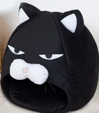 Katzenbett Im Katzenkopf-Design – Kuschelige Höhle für Katzen und Kleine Hunde