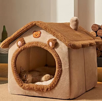 Gemütliches Haustierhaus – Weiches  Wärmendes Katzen- und Hundebett mit Kuscheligem Design