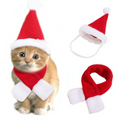 Weihnachtsmütze Mit Schal Für Haustiere