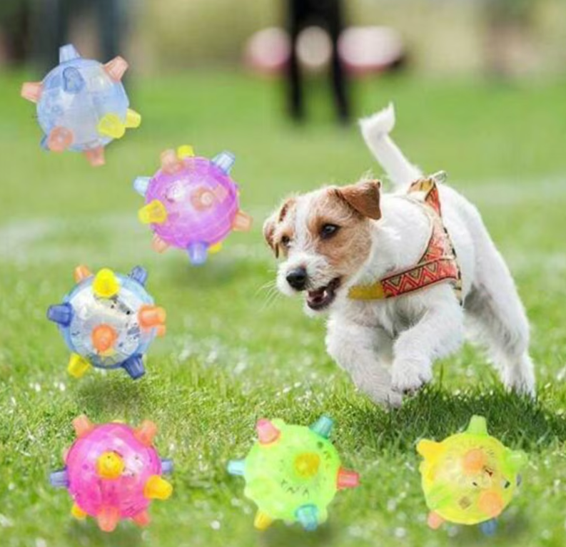 Blinkender Spielball für Haustiere Mit Lichteffekt und Soundfunktion