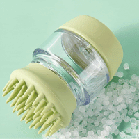 Silikon Haustier-Duschbürste mit Shampoo-Behälter für Sanfte Fellpflege