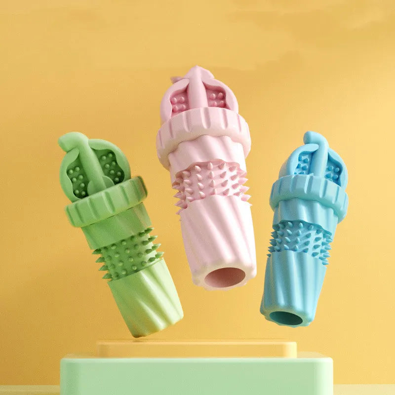 Hundezahnbürste Aus Gummi für Welpen und Kleine Hunde Mit Noppenstruktur