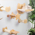 Wand-Kratzbrett für Katzen Aus Holz im Katzenkopf-Design – Gemütlicher Liegeplatz und Spielzeug