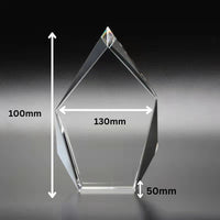 Personalisierte 2D/3D Edelsteinform Kristall Erinnerung mit Laser Gravur