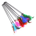Katzenspielzeug mit bunten Federn (5er Set)